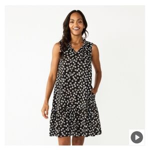 Sonoma Midi Dress L Floral Sleeveless Size 3x